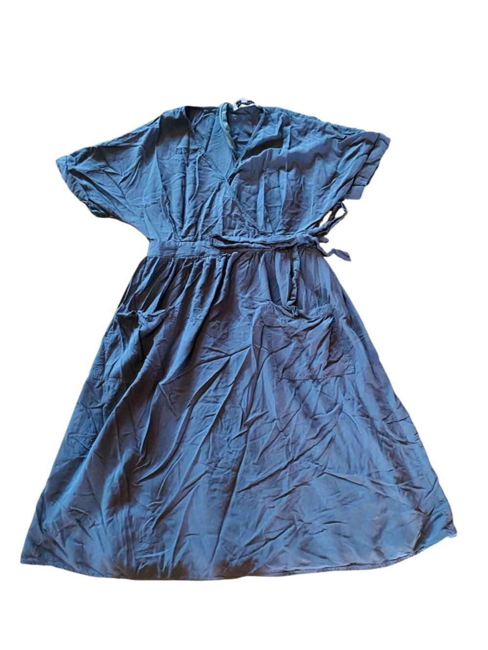 Piper & Scoot Blue Faux Wrap Dress